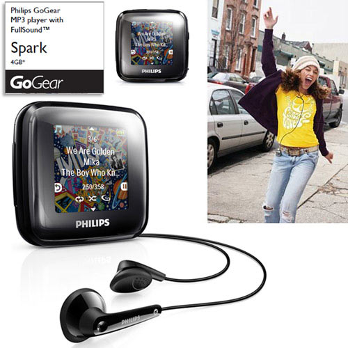 נגן mp3 בנפח 4GB רדיו FM מציג תמונות ממשק בעברית