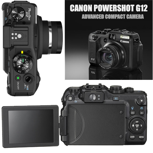 מצלמה דיגיטלית 10 מגה Canon G12+ערכת קנון קיט