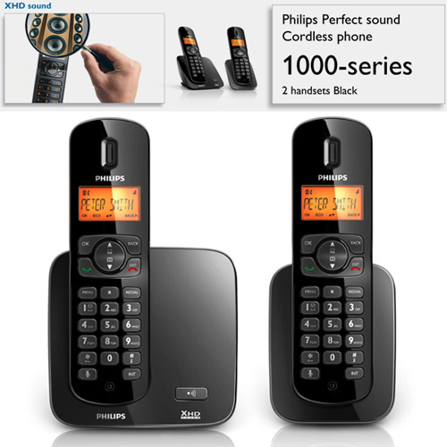 טלפון אלחוטי Dect בסיס+שלוחה שיחה מזוהה איכות HD