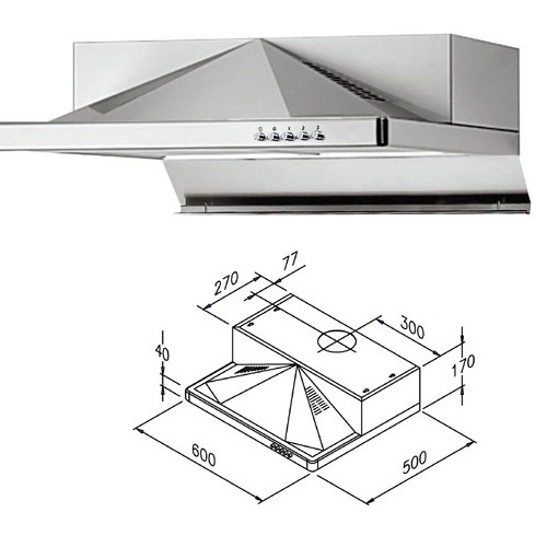 קולט אדים לתליה נירוסטה DeLonghi דגם CHS 320