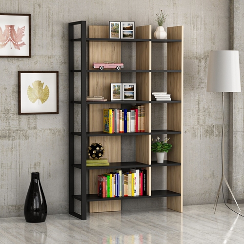 כוננית ספריית מדפים רוחב 94 ס"מ דגם מטרו