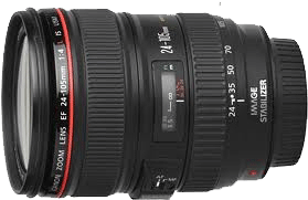 עדשה זום  מקצועית מדגם:CANON EF24-105mm f/4L IS