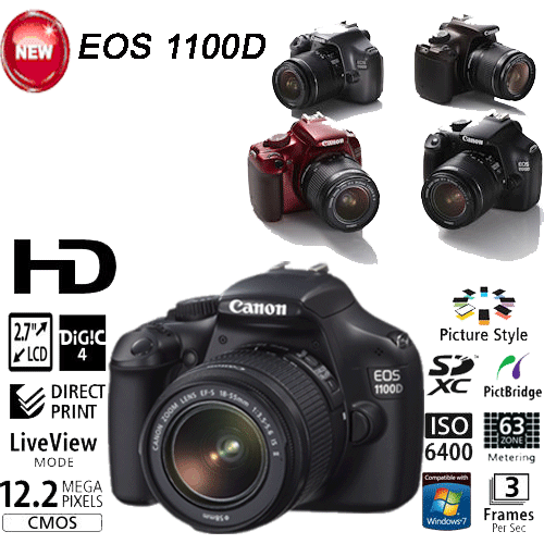 מצלמת רפלקס דגם:Canon EOS 1100D KIT