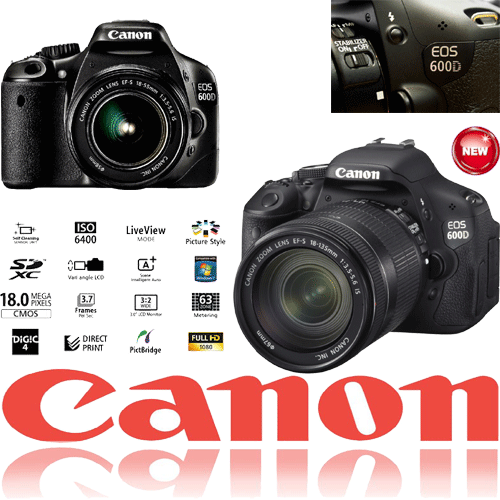 מצלמת רפלקס Canon SLR EOS 600D KIT + עדשה