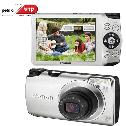 מצלמה דיגיטלית 16MP דגם canon PowerShot A3300