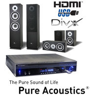 מערכת קולנוע ביתי HDMI וקריוקי pure acosutic
