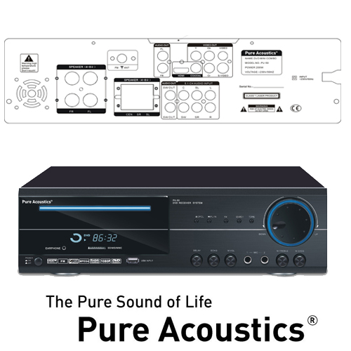 רסיבר 5.1Ch 200W עם DVD דגם pure acoustis