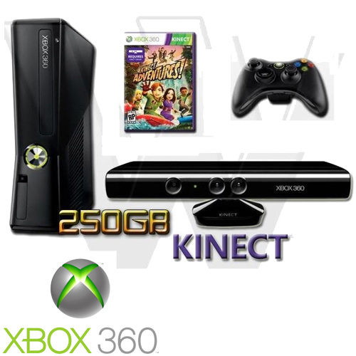 קונסולת משחק XBOX 360 250GB SLIM KINECT מוסבת !