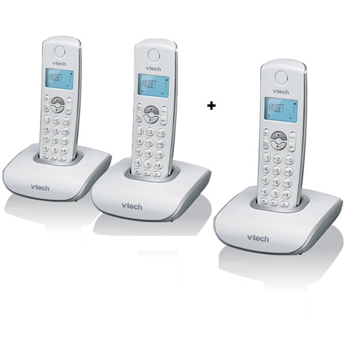 טלפון אלחוטי DECT דיגיטלי + 2 שלוחות נוספות Vtec