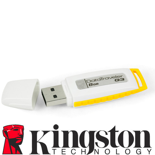 זיכרון נייד בנפח 8GB עם 5 שנות אחריות KINGSTON