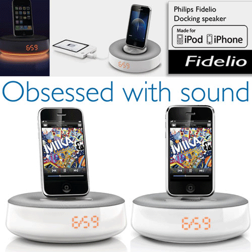 רמקולים/תחנת עגינה ל-iPod/iPhone מסדרת Fidelio