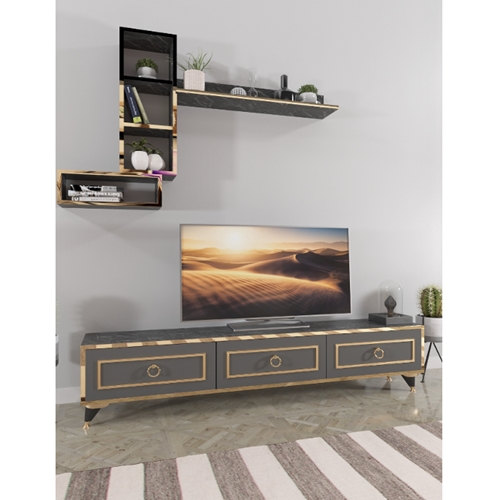 מזנון טלוויזיה עם מדפים עליונים מיראבל DOUBLE