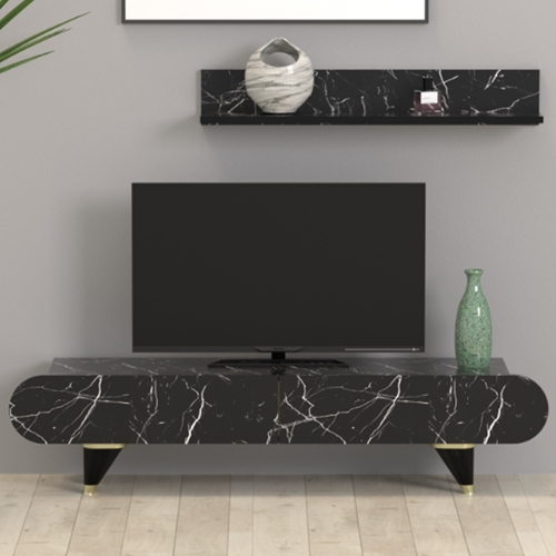 מזנון טלוויזיה כולל מדף עליון דגם דניאלה DOUBLE