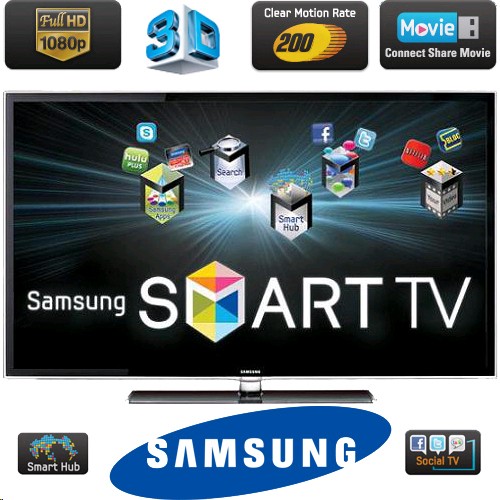 טלוויזיה "46 SMART TV FHD LED 3D דגם  UA46D6000