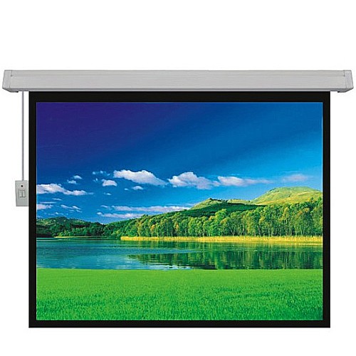 מסך הקרנה חשמלי לתלייה על הקיר