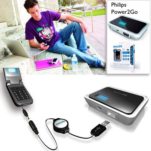 מטען USB אוניברסלי נייד עד 30 שעות טעינה Philips