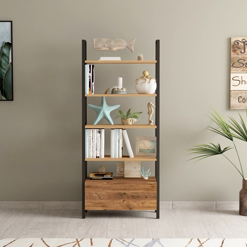 כוננית ספריית מדפים מעוצבת דגם טורונטו Tudo Design