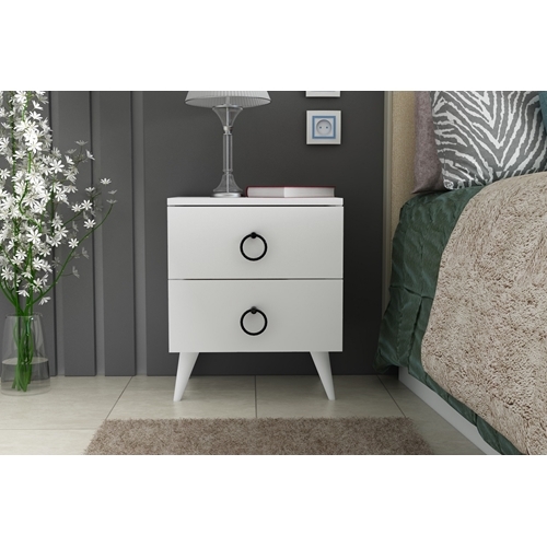 שידת לילה שתי מגירות דגם טינה מבית TUDO DESIGN