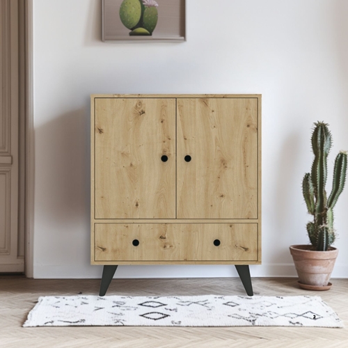 ארונית אחסון ברוחב 75 גוון אלון פורטו TUDO DESIGN