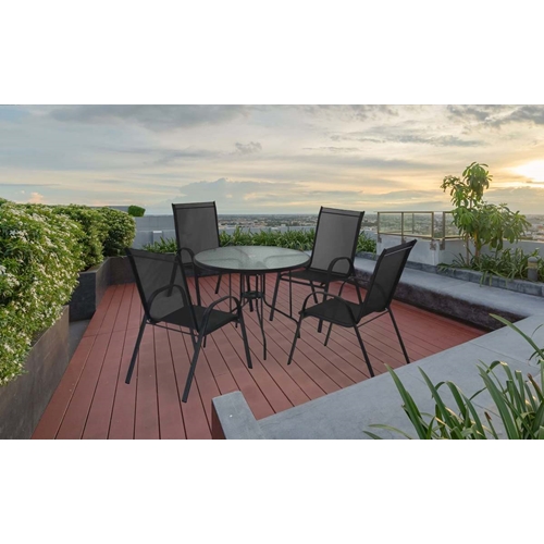 סט פינת אוכל מדריד שולחן עגול + 4 כיסאות PLAYA