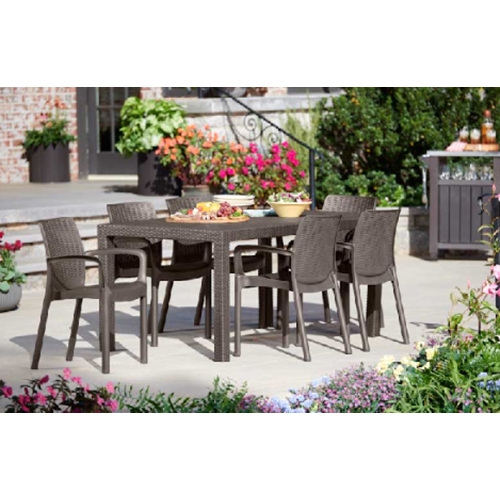 פינת אוכל באלי חום כוללת 4 כיסאות מבית KETER