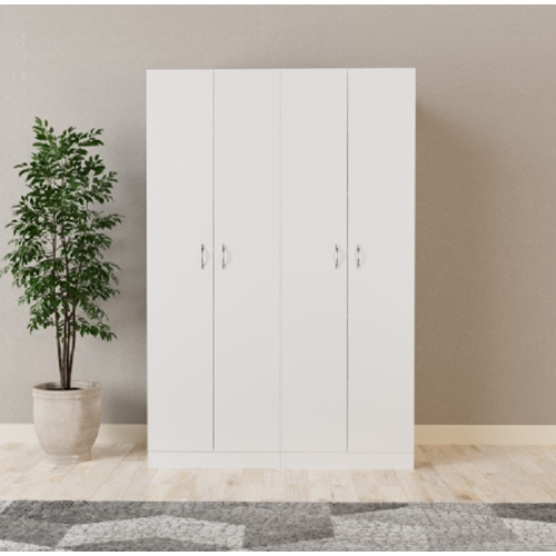 ארון 4 דלתות דגם גלעד צבע לבן