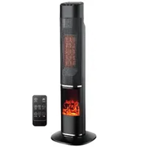 תנור חימום קרמי עם אפקט להבה ושלט דגם HOMEX AURA