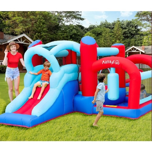 מתקן קפיצה מתנפח עם מגלשה ותותח מים ED800S