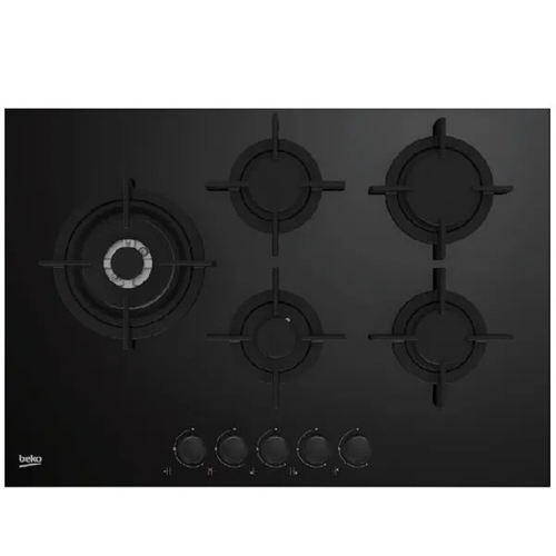 כיריים גז 75 ס"מ דגם Beko HILL75222S בקו שחור