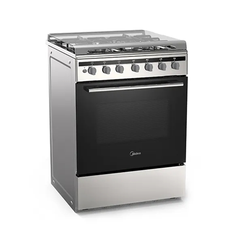 תנור 60 ס"מ משולב כיריים MIDEA 24DMS4G113-S כסוף