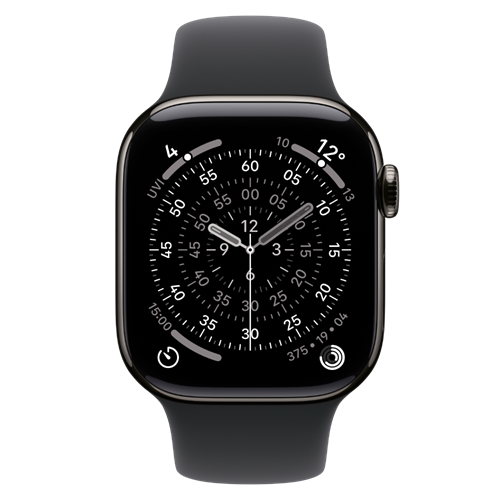 שעון Apple 11 Cell 46mm S.Titan + Black Band M/L