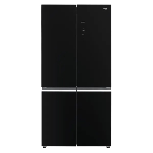 מקרר 4 דלתות 600 ליטר TCL C780CDBG זכוכית שחורה