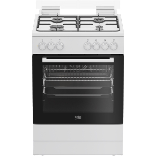 תנור משולב כיריים גז 60 ס"מ BEKO FSE62122DWDSL לבן