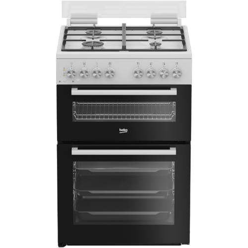 תנור דו תאי משולב כיריים גז BEKO KFDM62128BW