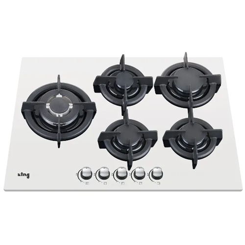 כיריים גז 5 להבות 70 ס‘‘מ KING KGH8601GW לבן