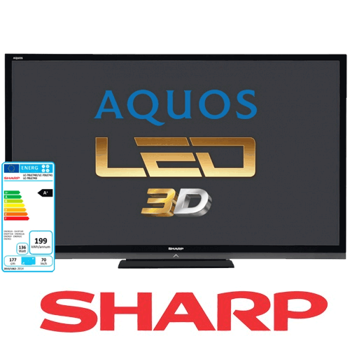 טלוויזיה "100Hz LED 3D 70 דגם SHARP LC-70LE740E