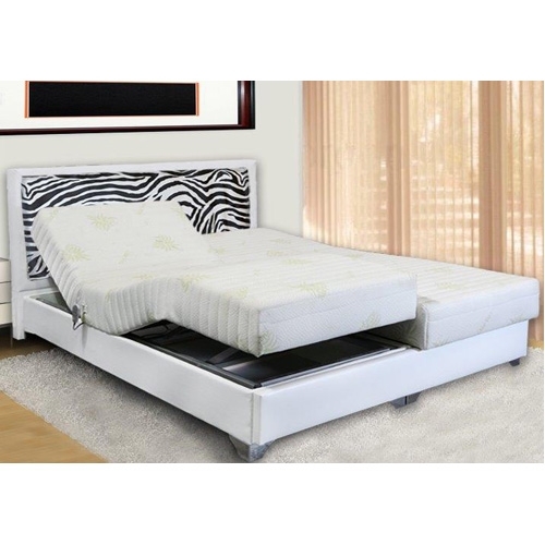 מיטה חשמלית מתכווננת דגם אפריקה זברה שחור לבן