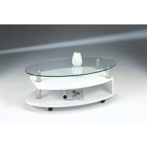 שולחן סלוני בשילוב זכוכית ועץ PULLMAN