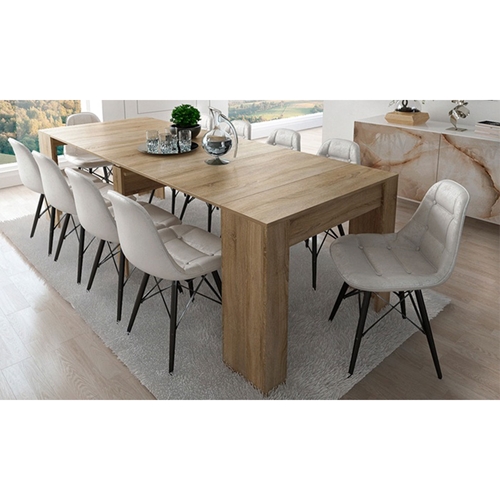 שולחן מודולרי בעל הרחבה מרכזית עם 5 הגדלות שונות