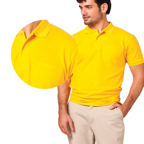 חולצת פולו אופנתית עם כיס במגוון צבעים