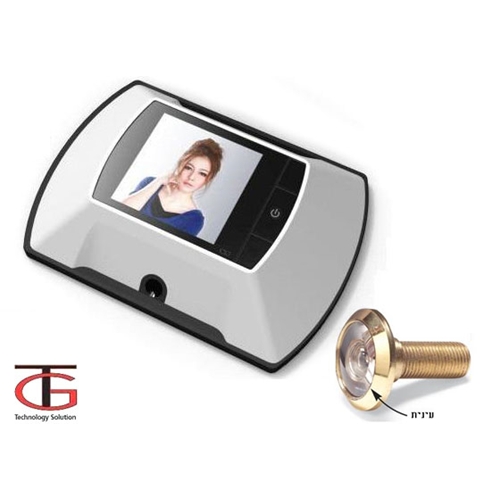 מצלמת עינית צבע לדלת משולבת מסך LCD לבטחון האישי