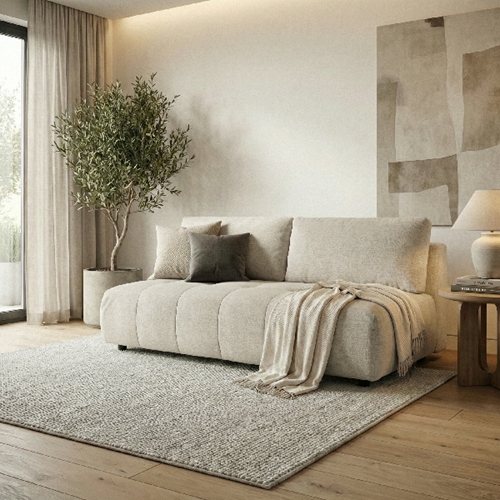 ספה נפתחת למיטה זוגית עם ארגז מצעים קרן HOME DECOR