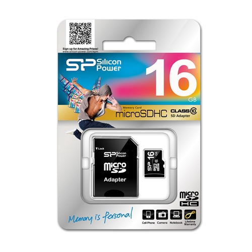 כרטיס זכרון מיקרו 16GB SD מבית Silicon Power