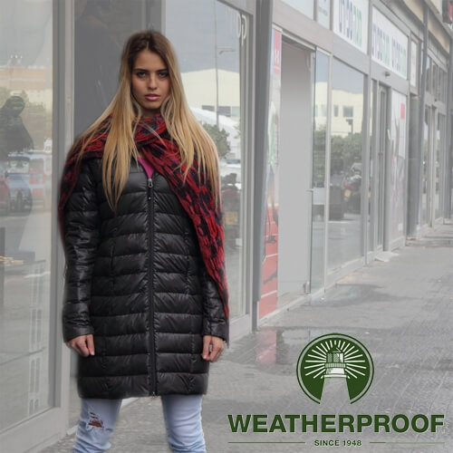 מעיל נשים אורך ברך מבית המותג Weatherproof