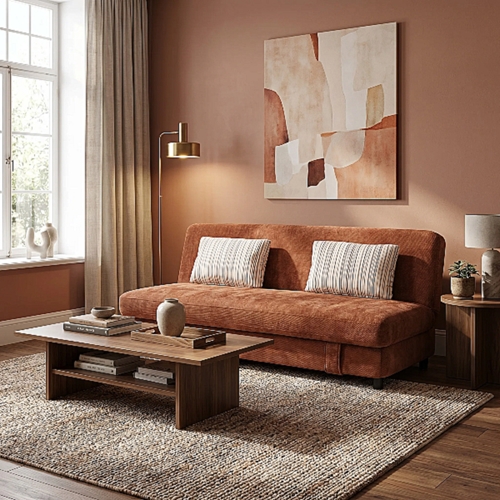 ספה מעוצבת נפתחת למיטה רחבה אואזיס חמרה HOME DECOR