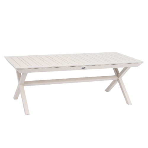 שולחן רוטרדאם מאלומיניום פסים מוקה נפתח ל 2.97 מטר