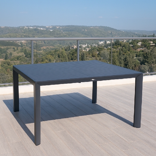 שולחן מאלומיניום בריסל מתארך עד 149 ס"מ פסים אפור