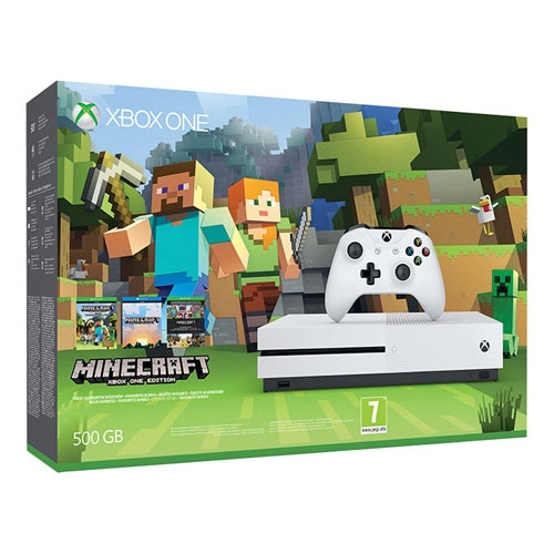קונסולה Xbox One S 500GB משחק Minecraft