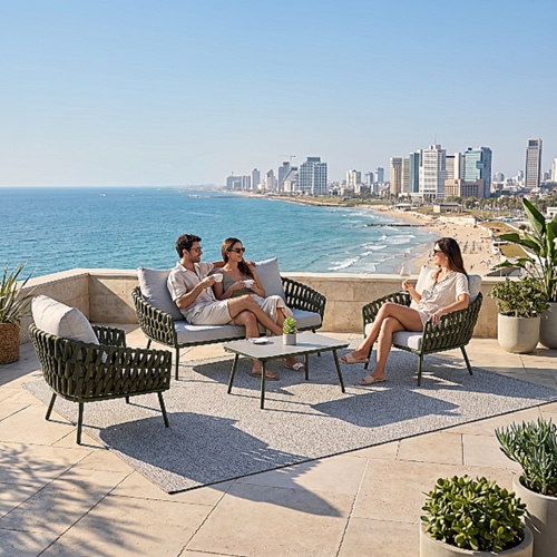 מערכת ישיבה מאלומיניום דגם נלסון Australia Garden