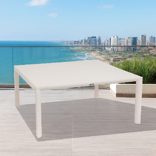 שולחן מאלומיניום נפתח 149*149 ס"מ בריסל פסים מוקה